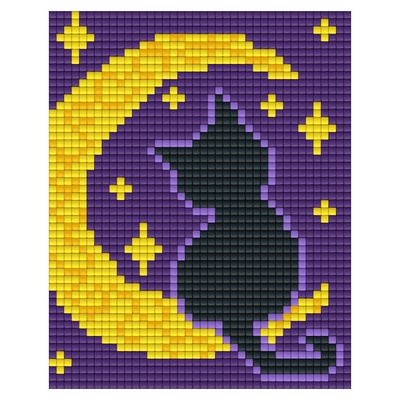 Bright Toys Мозайка с пиксели Bright Toys, 40x50 пиксела - Коте и луна (BT50002-MoonCat)