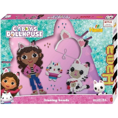 HAMA Gábinin kouzelný domek - zažehlovací korálky MIDI - Dárková sada 3D