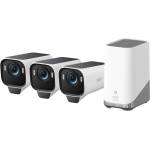 Anker Anker Eufy EufyCam S3 Pro WiFi комплект три камери с HomeBase 3, 4K, BionicMind, MaxColor Vision, соларен панел (T88933W1)
