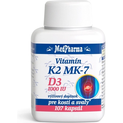 MedPharma Vitamín K2 MK-7 + D3 107 tabliet