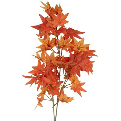 Dekorácia umelá vetvička s oranžovými listami - 12*10*90 cm - Clayre & Eef