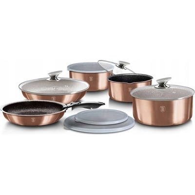 Súprava hrncov Berlinger Haus Rose Gold hliníková 12 ks