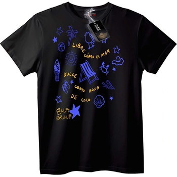 NOONEBRAND Тениска Плажна Свобода - L, Black