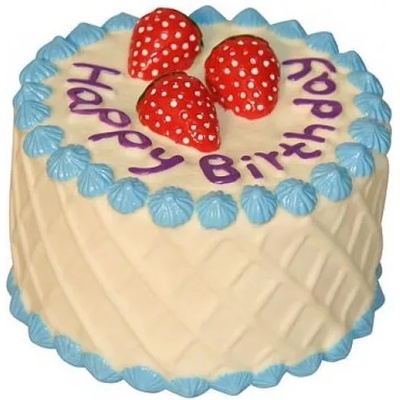 Kerbl Vinyl Birthday Cake - Играчка Торта, със звук - 10 см, Германия - 82310
