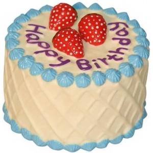 Kerbl Latex Birthday Cake - Играчка Торта, със звук, 10 см, Германия - 86281