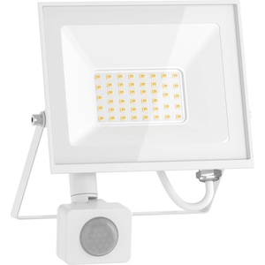Mexen Luxpro+ LED прожектор със сензор за движение, 30W, Неутрална - 4000K, 3300 lm, бял (L236-030-40-20)