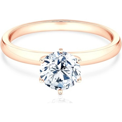 Savicki Zásnubný prsteň ružové zlato diamant SV R11 D R