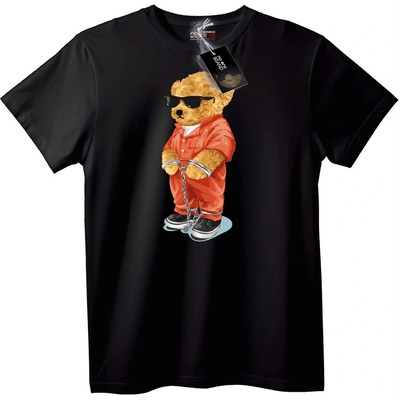 NOONEBRAND Тениска Мечка Затворник - XL, Black