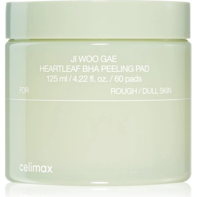 Celimax Ji Woo Gae Heartleaf BHA Peeling Pad ексфолиращи възглавнички с успокояващ ефект 60 бр