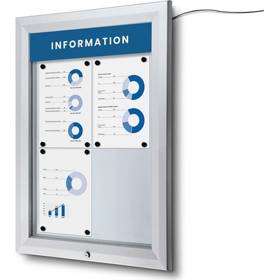 Jansen Display Exteriérová vitrína 4 x A4 583 x 860 mm