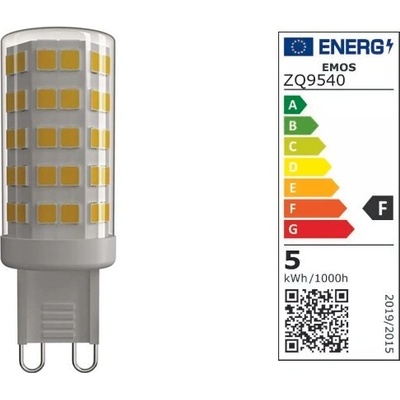 Emos žiarovka LED G9 4,5W biela teplá