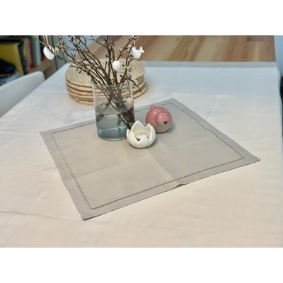 Bytema lněný ubrus sada 130x150 + 50x50 set
