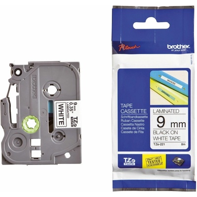 Brother TZe-221, bílá / černá 9mm – Zbozi.Blesk.cz