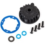 Traxxas Housing, center differential/ x-ring gaskets (2)/ 5x10x0.5 PTFE-coated washer (1)/ 2.5x8 CCS (4) TRX9081 (TRX9081)