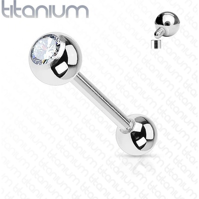 Šperky4U Cartilage piercing titan zirkon TIT1008-16084
