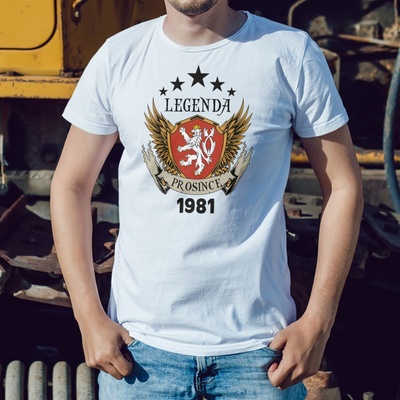 Legenda z České republiky (měsíc a rok) pánské narozeninové tričko s potiskem A1 korálová – Hledejceny.cz