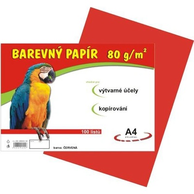 Barevný papír A4 100/80 g červený Stepa s.r.o. – Zbozi.Blesk.cz