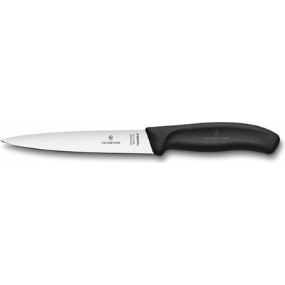 Victorinox 6.8713.20B filetovací nôž, 20 cm hladká špicatá flexibilná čepeľ, Blister, čierny