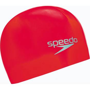 Speedo Детска шапка за плуване Speedo Plain Moulded червена 68-709900004