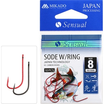 MIKADO HOOK SENSUAL SODE W/RING RED vel.16 10 ks