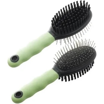 Ferplast Gro Premium - Двойна четка с метални зъби и четина за котки, 19, 5 x 5, 5 x h 5, 5 см