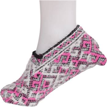 Image 1 of Плетени домашни терлици в бяло розово и черно