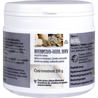 MRL Hericor BIO coriolus + hericium prášok 250 g