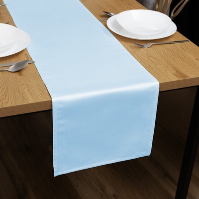 Biante Saténový behúň polyesterový Satén LUX-062 Svetlo modrý 20x120 cm