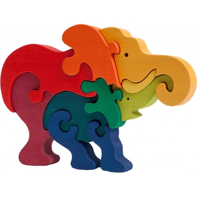 Fauna puzzle slony