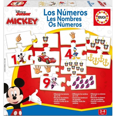 EDUCA Mickey a priatelia Počítanie 10x4 dielov