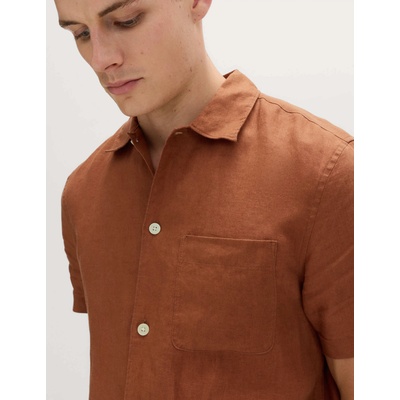 Marks & Spencer Риза от чист лен Marks & Spencer кафява Marks & Spencer | Kafyav | МЪЖЕ | XXXL REG