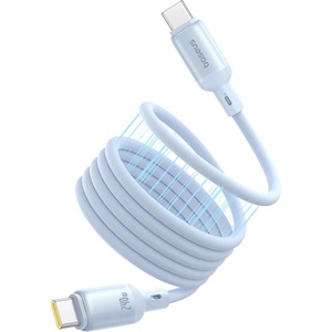 Baseus - Кабел за данни PicoGo (P10376800311-00) - Магнитен, Type-C към Type-C, 240W, Бързо зареждане, 480Mbps, Силиконов, 1 м - Син