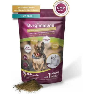 N. P. C. S Natural Pet Care System Burgimmune Прах за укрепване на имунната система за кучета и котки 135 г