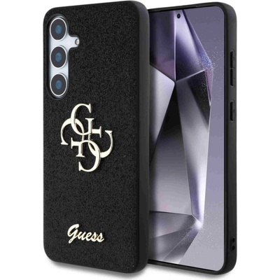 GUESS Гръб Guess за Samsung Galaxy S25, PU, Fixed Glitter 4G Metal Logo Case, Черен
