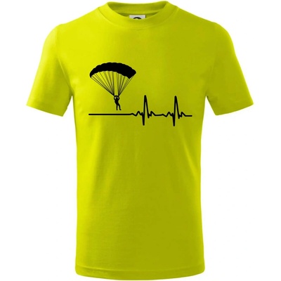 Paragliding EKG tričko dětské bavlněné limetková