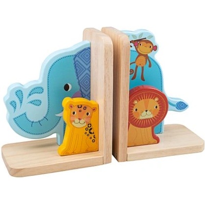BIGJIGS - Дървени подпори за книги - Джунгла (T0602)