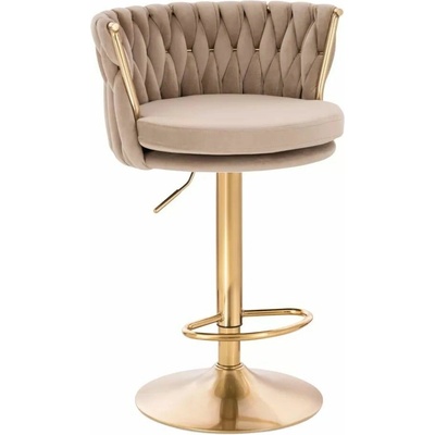 LuxuryForm Design Lyon Velur na zlatom tanieri latte