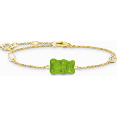 Thomas Sabo x Haribo náramok Green goldbears & pearl A2151-445-6