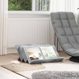 vidaXL Етажерка за списания с рафт Бетоново сиво 65 x 53 x 28, 5 см (890883)