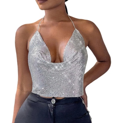 Бюстие блестящо, дълбоко v-образно деколте, без гръб