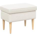 vidaXL Пуф за крака Кремаво 55 x 35 x 41 см Букле (42029984)