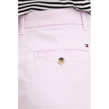 Tommy Hilfiger къс панталон чино дамски от памук (WW0WW49648)