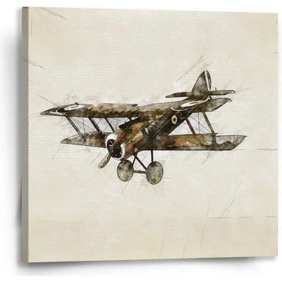 Sablio Obraz Historický dvouplošník Vintage - 50x50 cm