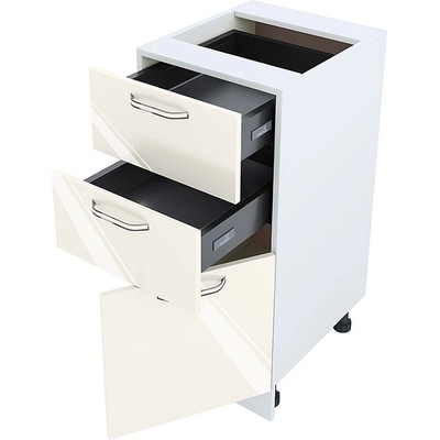 ИРИМ Долен кухненски шкаф Сити БФ-Крийм гланц-11-53 десен 40 см