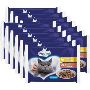 PreVital Cat Консерва пиле/сьомга в сос 52 x 100 г
