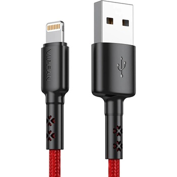 Vipfan X02 USB na USB-C, 3A, 1,8m, červený