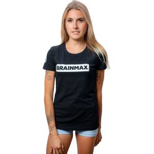 BrainMax Тениска BrainMax с райе дамска черна Размер: M