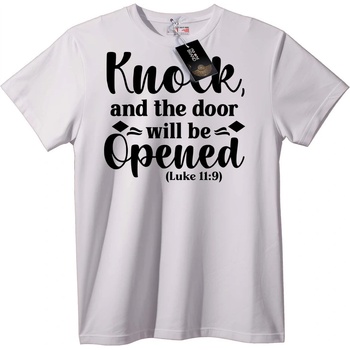 NOONEBRAND Чукай и вратата ще ти се отвори (Лука 11: 9) - 6XL, White