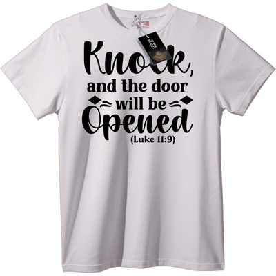 NOONEBRAND Чукай и вратата ще ти се отвори (Лука 11: 9) - 6XL, White