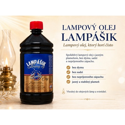 Lampový olej 1l - číry, nedymiaci, čistý